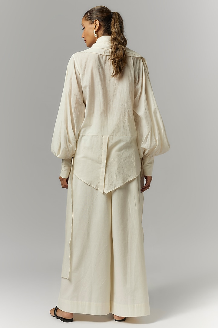 White Organic Cotton Shirt by Chola at Pernia's Pop Up Shop