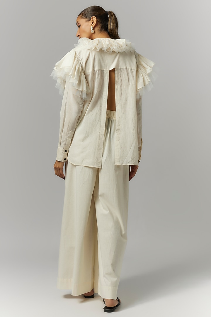 White Organic Cotton Shirt by Chola at Pernia's Pop Up Shop