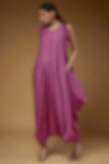 Purple Linen Dress by Chola