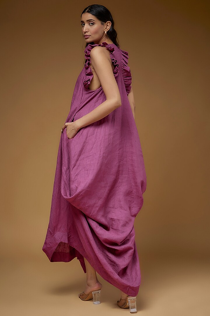 Purple Linen Vacation Dress by Chola at Pernia's Pop Up Shop