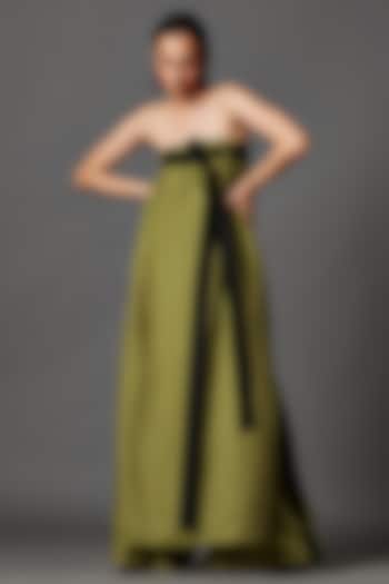 Matcha Green Linen Tube Dress by Chola
