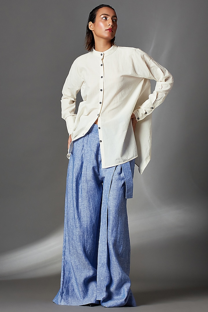 White Organic Cotton Shirt by Chola at Pernia's Pop Up Shop