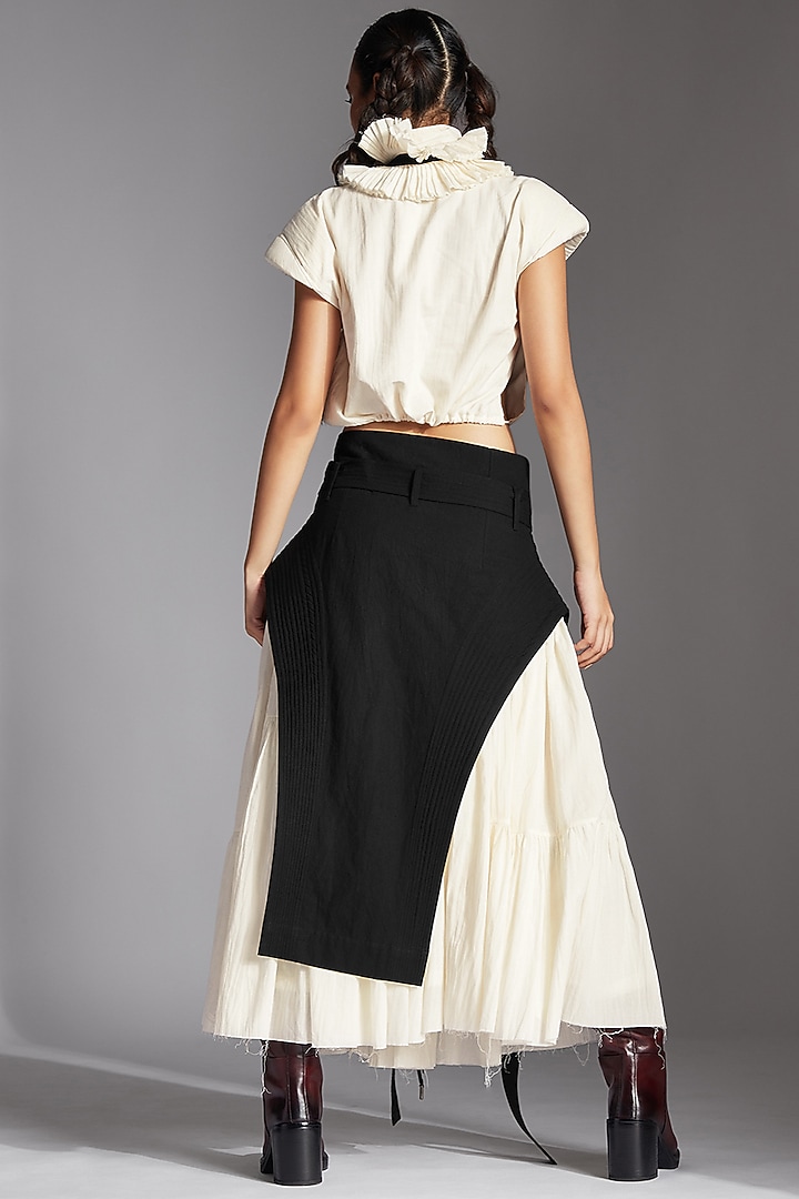 White Organic Cotton Crop Shirt by Chola at Pernia's Pop Up Shop