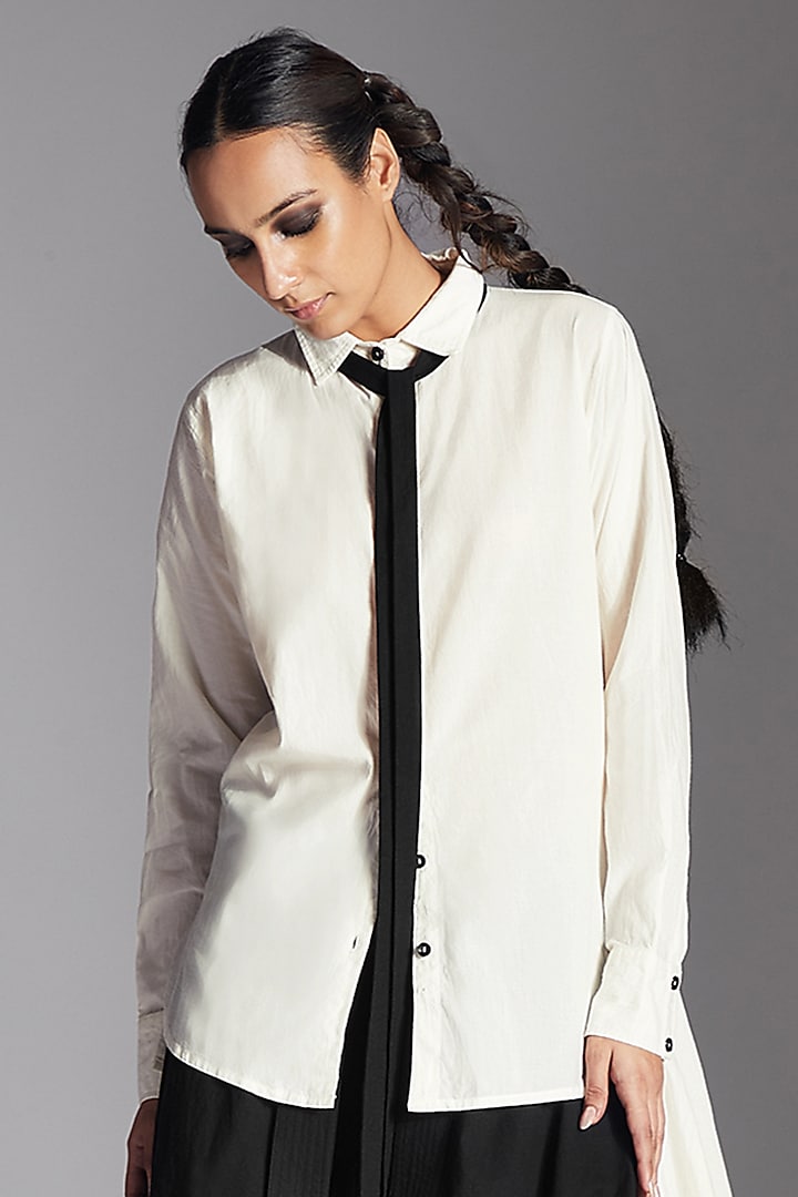 White Organic Cotton Shirt by Chola at Pernia's Pop Up Shop