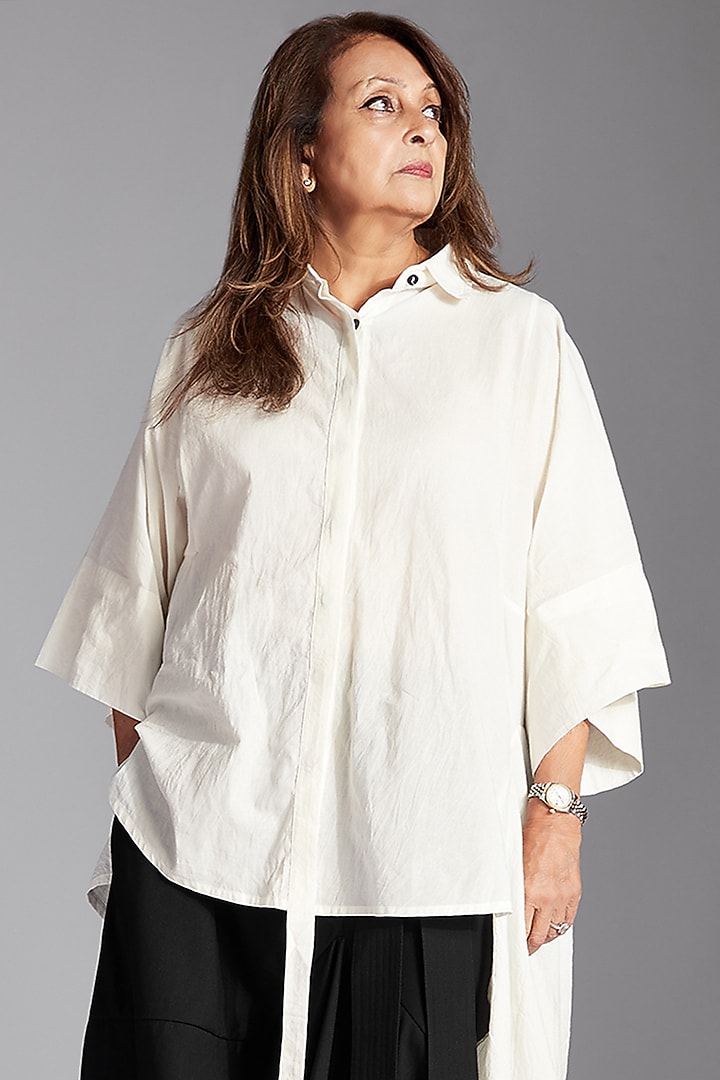White Organic Cotton Shirt by Chola at Pernia's Pop Up Shop