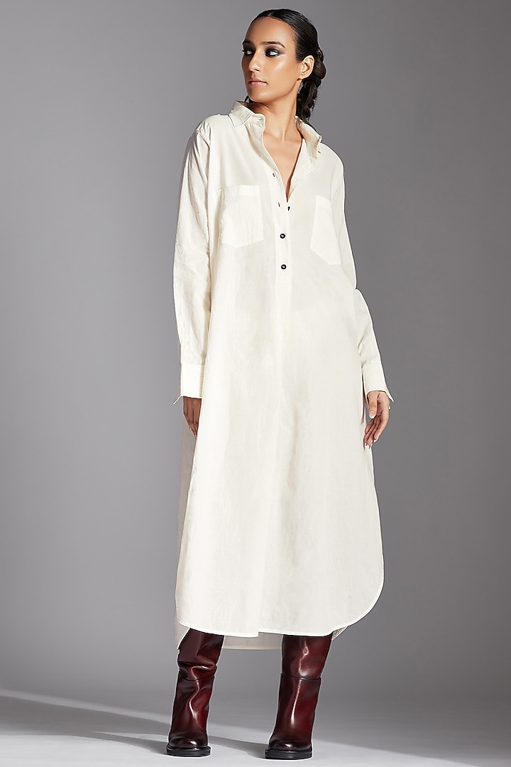 White Organic Cotton Shirt by Chola at Pernia's Pop Up Shop