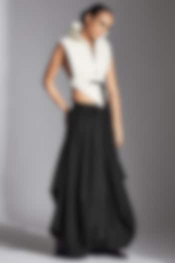 Black Poplin Deconstructed Skirt by Chola at Pernia's Pop Up Shop