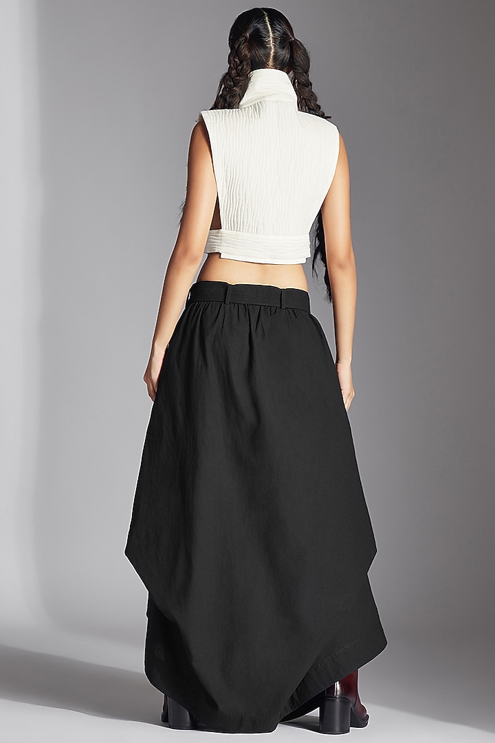 Black Poplin Deconstructed Skirt by Chola at Pernia's Pop Up Shop