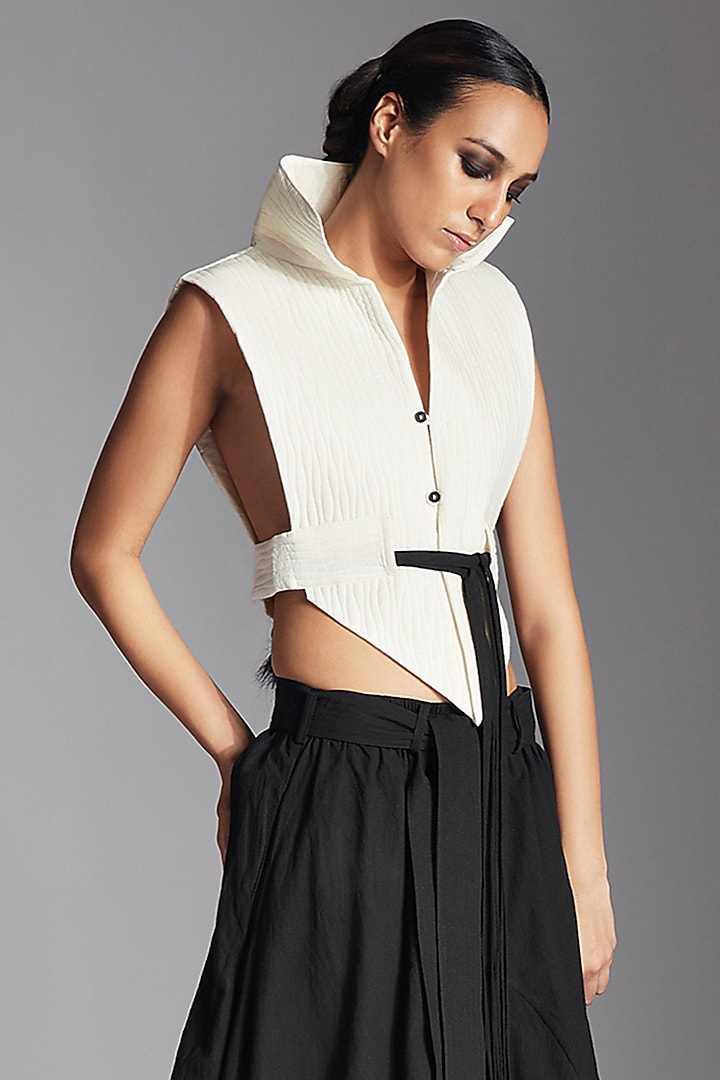 Black Poplin Deconstructed Skirt by Chola at Pernia's Pop Up Shop