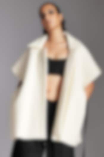Off-White Kala Cotton Oversized Jacket by Chola at Pernia's Pop Up Shop