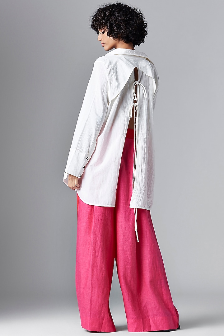 White Organic Cotton Shirt by Chola at Pernia's Pop Up Shop