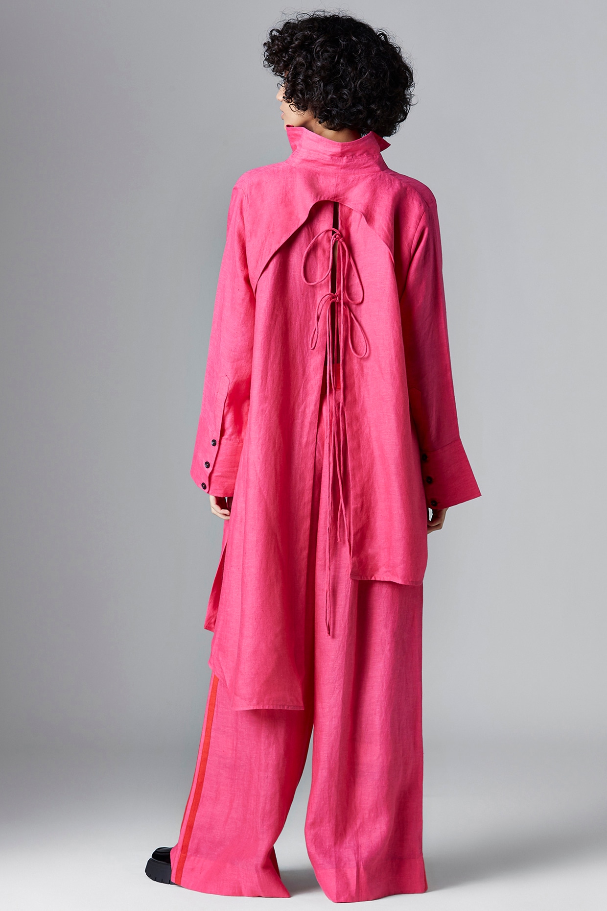 Pink Cotton Linen Trouser  Uniquestuff