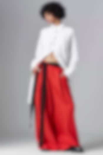 Light Red Linen Trousers by Chola