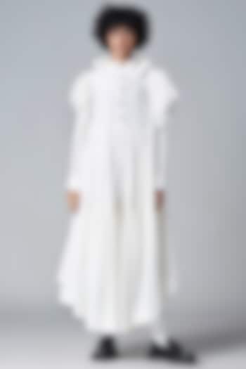 White Organic Cotton Maxi Dress by Chola