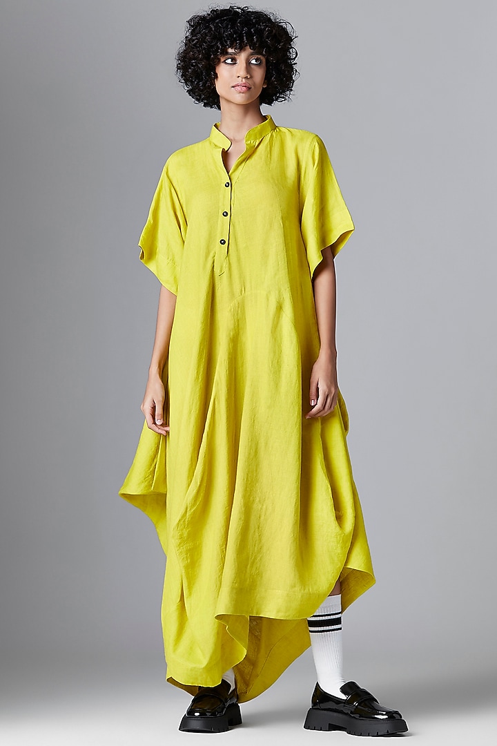 Yellow Linen Dress by Chola
