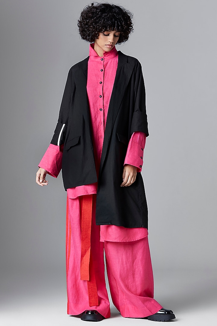 Black Organic Cotton Jacket by Chola at Pernia's Pop Up Shop