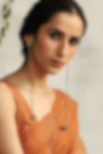 Gold Finish Kashmiri Style Dangler Earrings by Charkhee Accessories at Pernia's Pop Up Shop