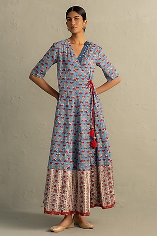 cotton dress for women long Women's The Felicity Red Cotton Maxi Dress | Size: L