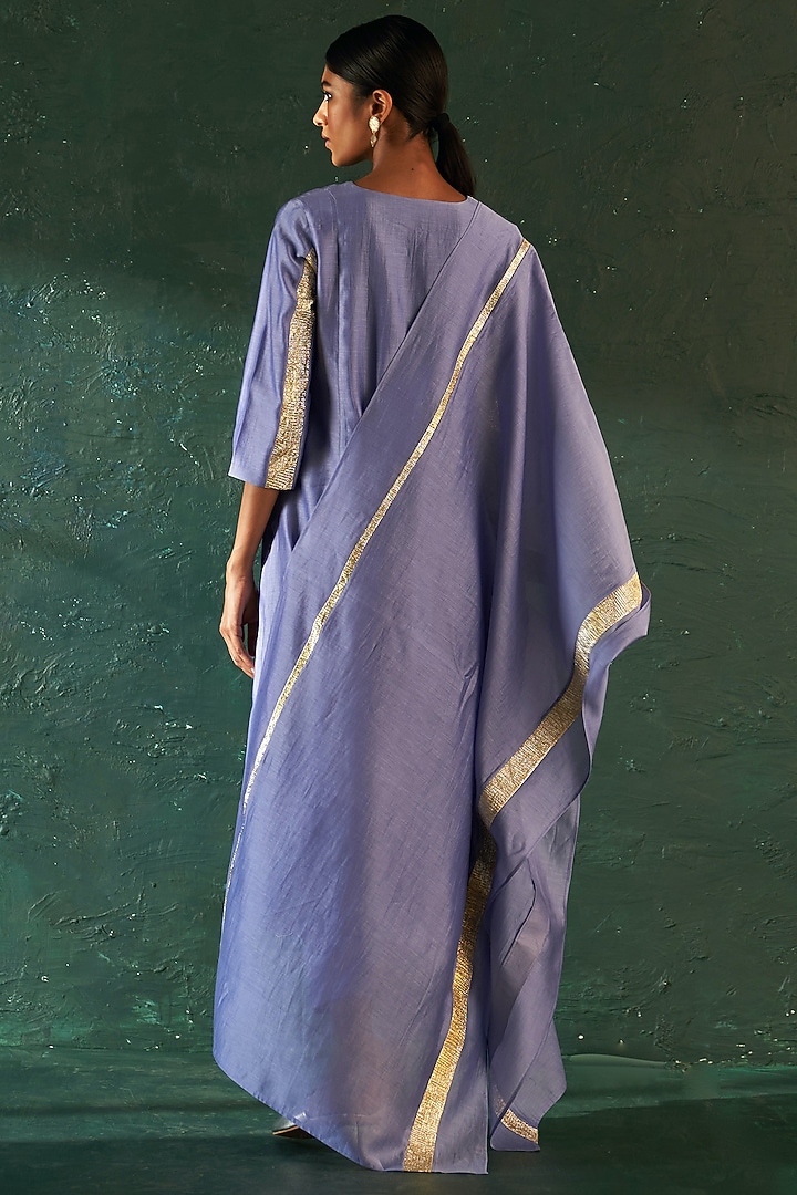 Lavender Chanderi Gota Kurta Set by Charkhee at Pernia's Pop Up Shop