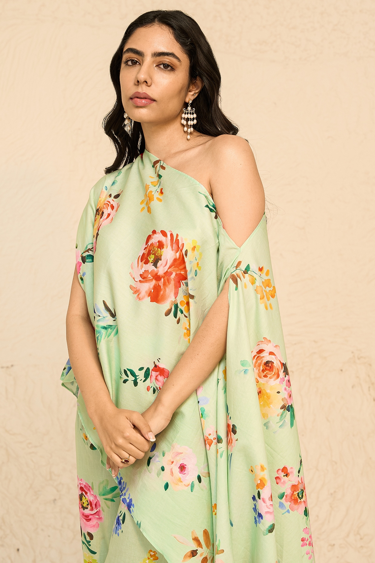 Off shoulder kaftan dress best sale