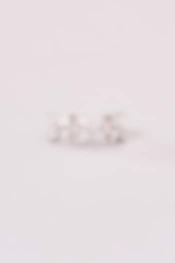 White Rhodium Finish American Diamond Ring by CHAOTIQ BY ARTI