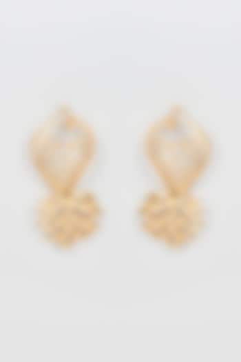 Gold Finish Dangler Earrings by CHAOTIQ BY ARTI
