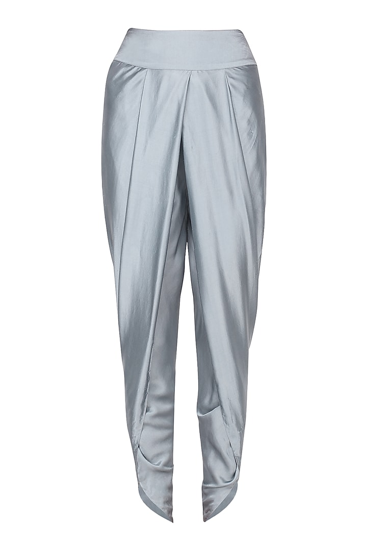 Grey embroidered cape with dhoti pants and top set available only at Pernia's Pop Up Shop.