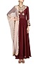 Slit Style Lovely Maroon Embordered Festive Party Anarkali main image 0