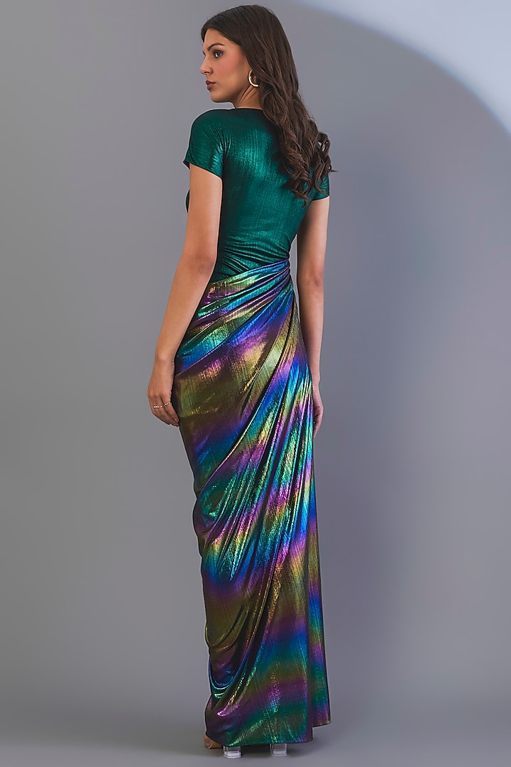 Holograph Iridescent Slit Gown by CHAM CHAM at Pernia's Pop Up Shop