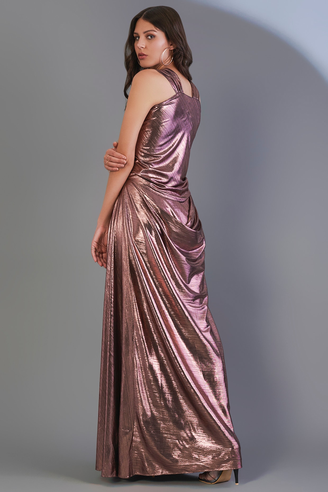 Dark rose gold dress sale