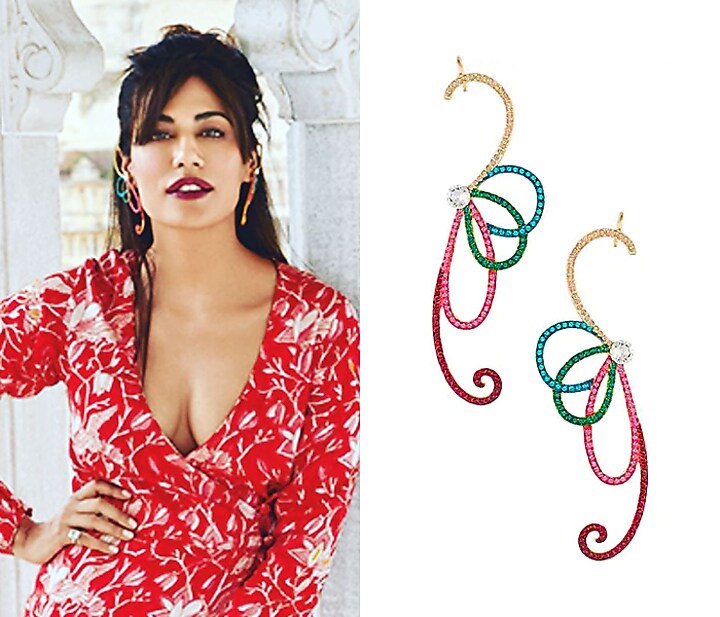 Gold plated rainbow ear cuffs by Valliyan by Nitya Arora at Pernia's Pop Up Shop