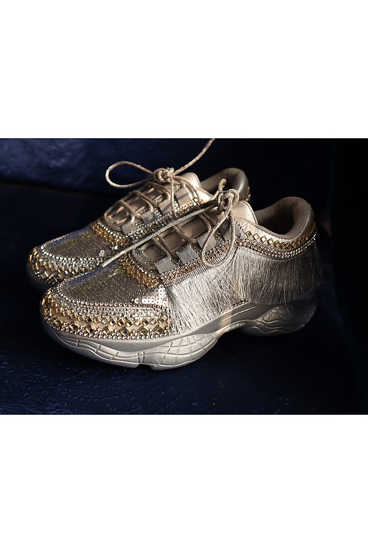 Silver Synthetic Leather Shoes by Chal Jooti at Pernia's Pop Up Shop