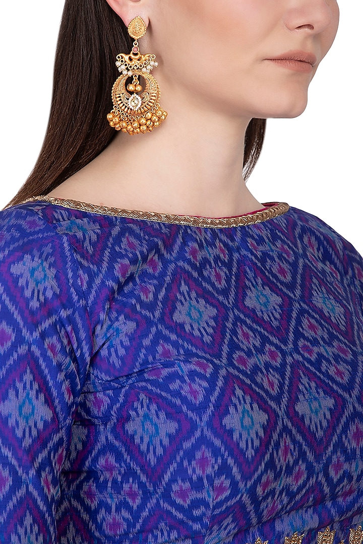 Gold Plated Earrings by Chhavi's Jewels