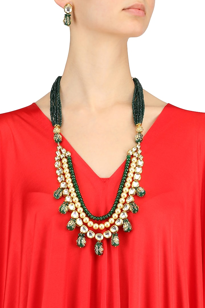 Multi String Necklace Set by Chhavi's Jewels