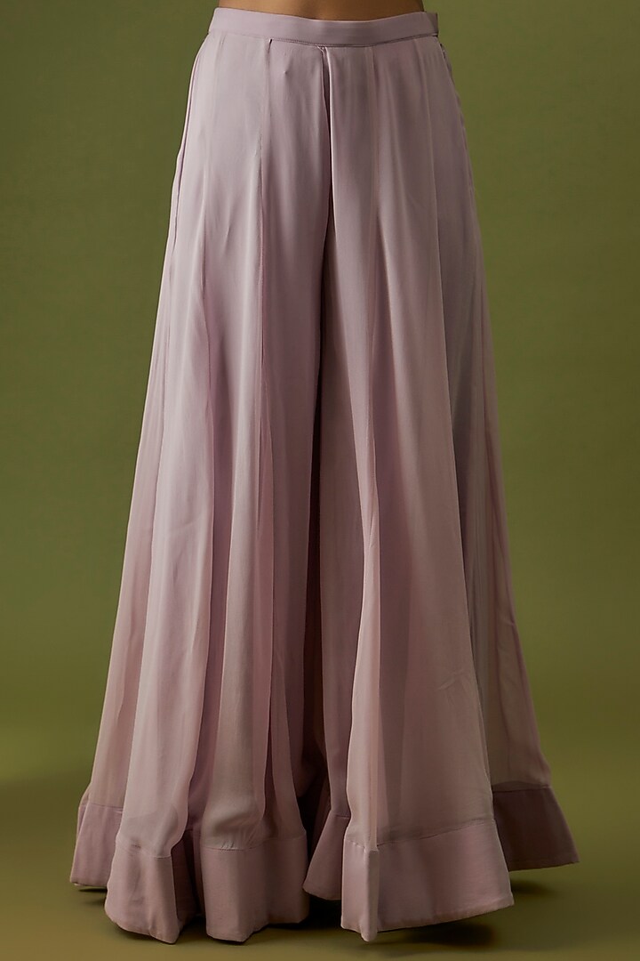 Purple Georgette Embroidered Kaftan Set by CHRISTINA at Pernia's Pop Up Shop
