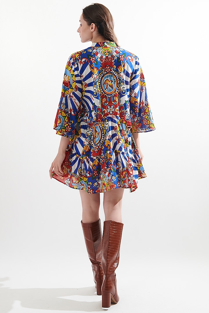 Multi-Colored Cotton Printed Summer Shirt Dress by Cin Cin at Pernia's Pop Up Shop
