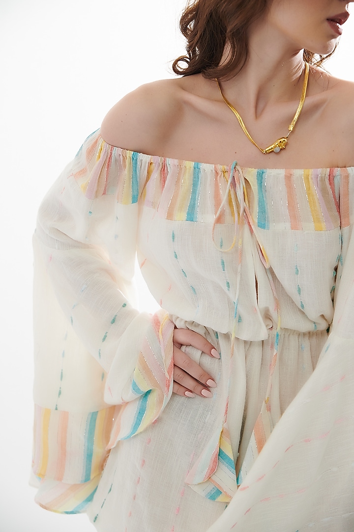Pastel Cotton Off-Shoulder Playsuit by Cin Cin at Pernia's Pop Up Shop