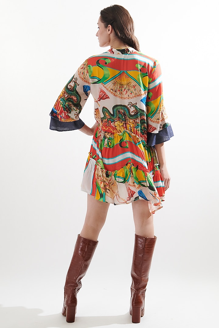 Multi-Colored Silk Printed Summer Dress by Cin Cin at Pernia's Pop Up Shop