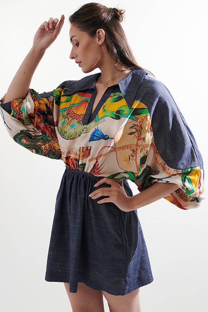 Multi-Colored Silk Printed Summer Dress by Cin Cin at Pernia's Pop Up Shop
