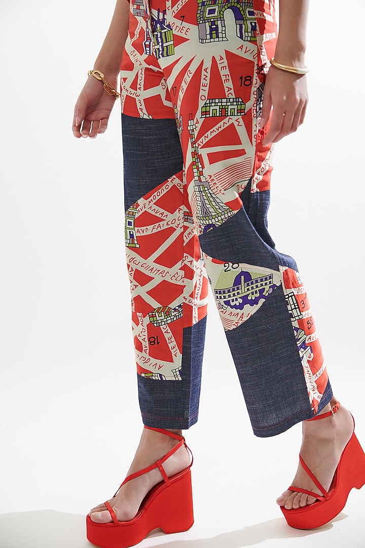 Multi-Colored Silk Printed Co-Ord Set by Cin Cin at Pernia's Pop Up Shop