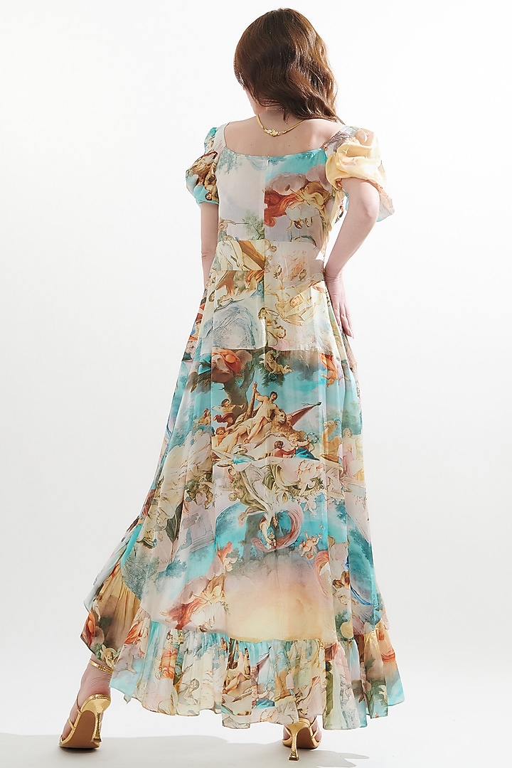 Multi-Colored Silk Printed Summer Dress by Cin Cin at Pernia's Pop Up Shop