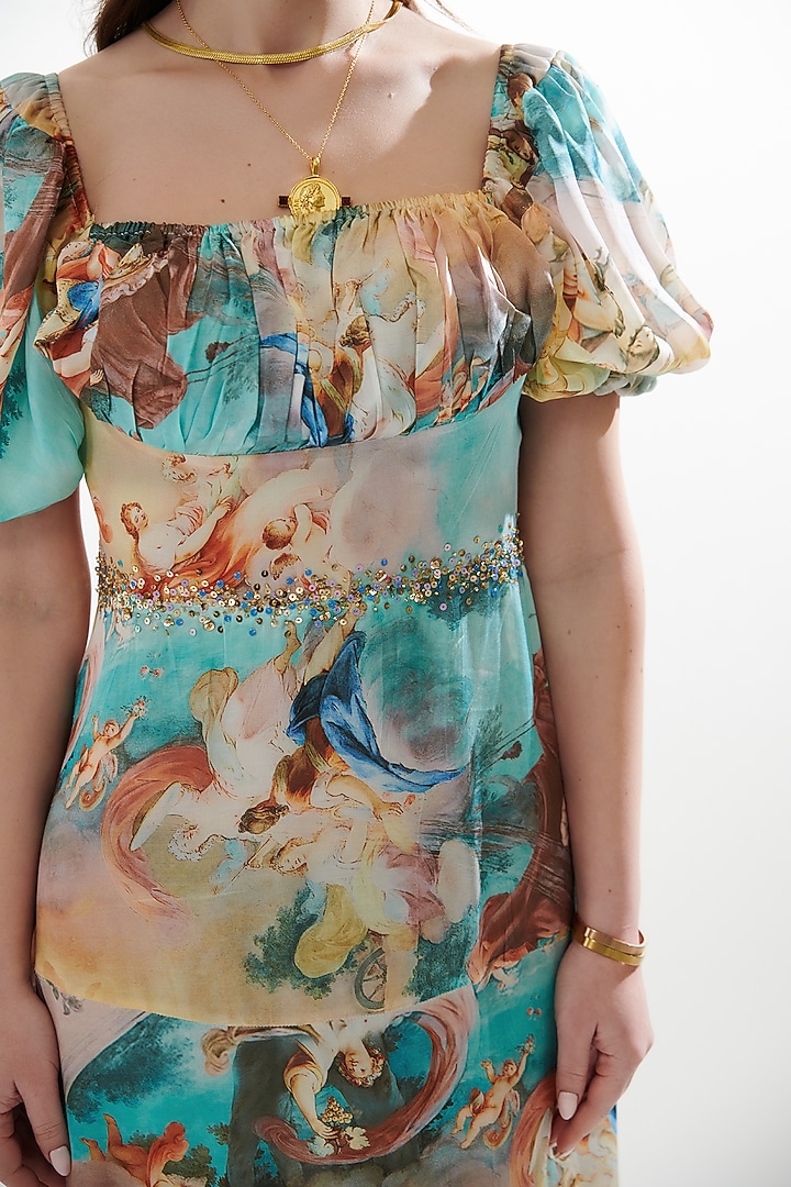 Multi-Colored Silk Printed Summer Dress by Cin Cin at Pernia's Pop Up Shop