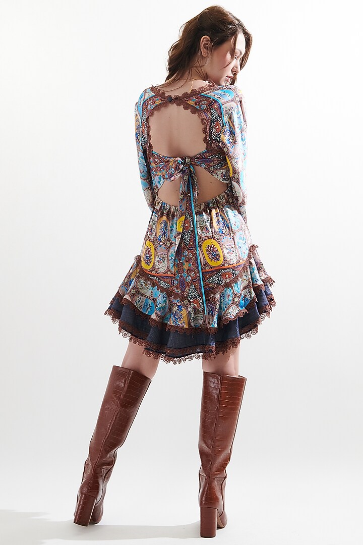 Multi-Colored Silk Printed Summer Dress by Cin Cin at Pernia's Pop Up Shop