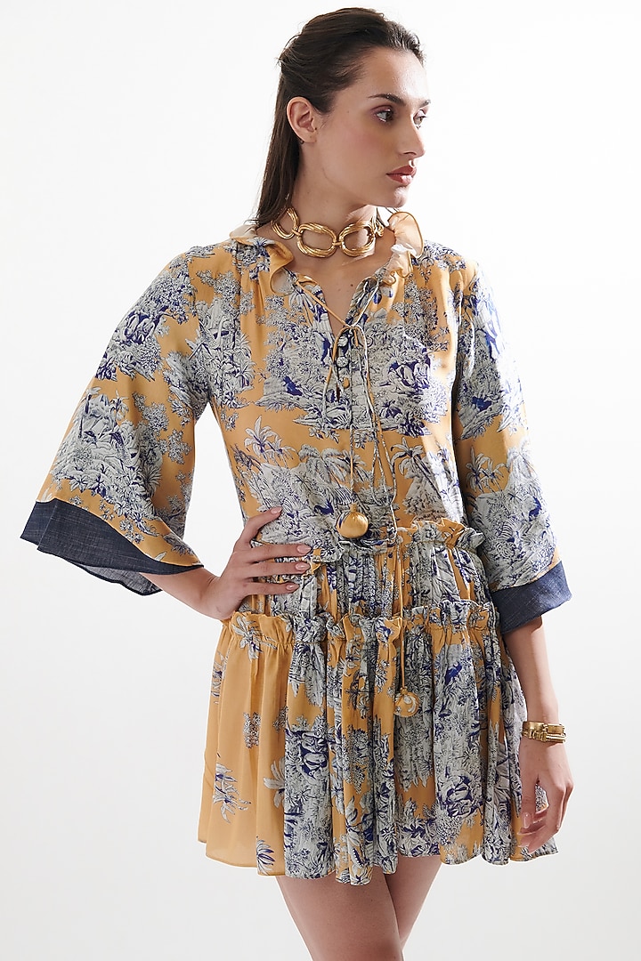 Multi-Colored Silk Printed Summer Dress by Cin Cin at Pernia's Pop Up Shop