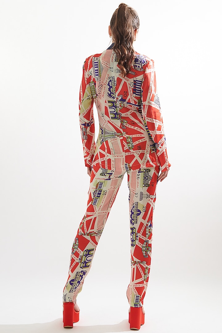 Red Silk Jacket Set by Cin Cin at Pernia's Pop Up Shop