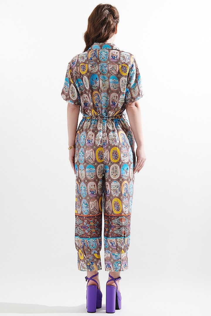 Multi-Colored Silk Printed Co-Ord Set by Cin Cin at Pernia's Pop Up Shop