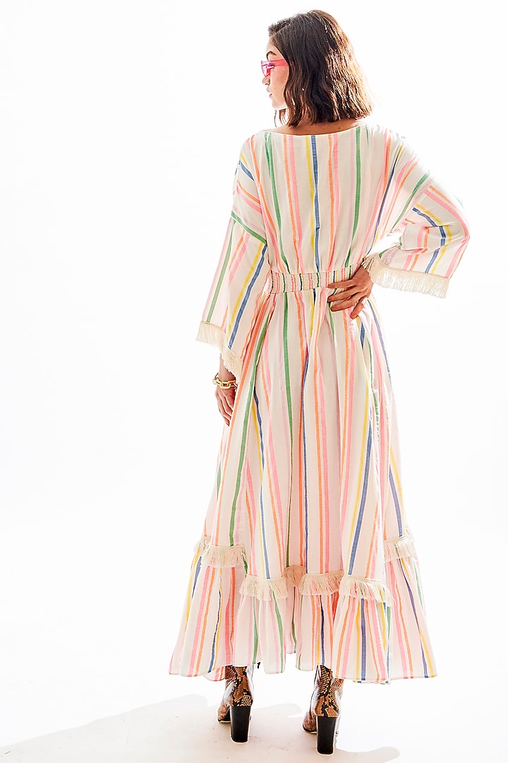 White Printed Maxi Summer Dress by Cin Cin at Pernia's Pop Up Shop