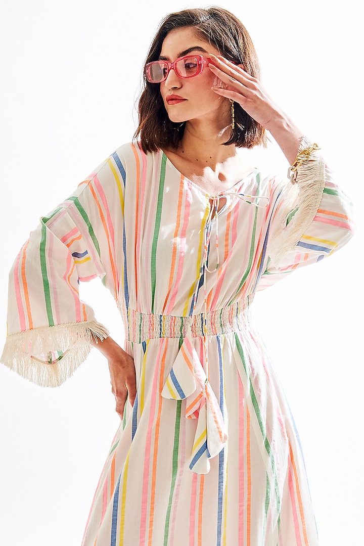 White Printed Maxi Summer Dress by Cin Cin at Pernia's Pop Up Shop