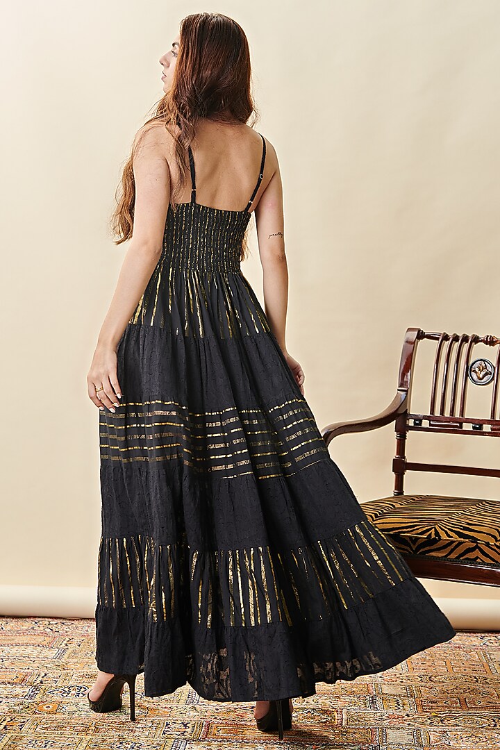Black Tiered Maxi Dress by Cin Cin at Pernia's Pop Up Shop