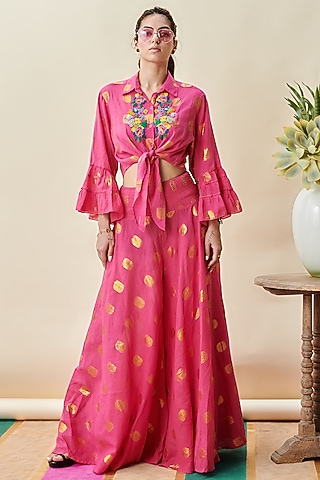 Pink Cotton Co-ord Set by Cin Cin